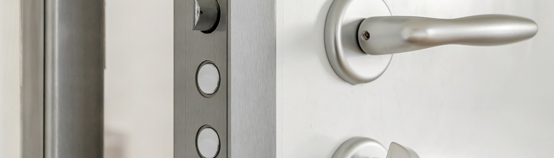 Serratura di unna Porta Blindata in Primo Piano