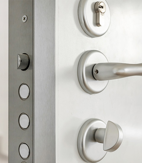 Serratura di unna Porta Blindata in Primo Piano