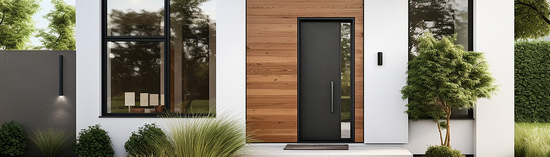 Ingresso Abitazione con Porta dal Design Moderno