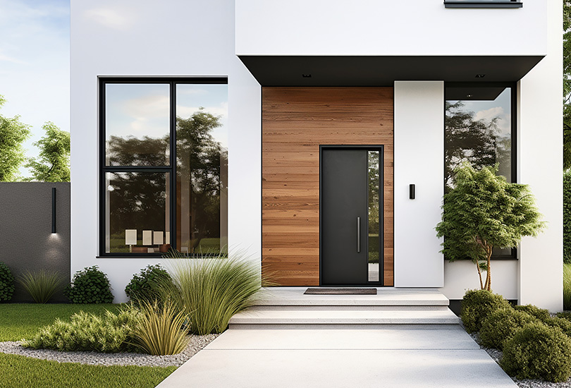 Ingresso Abitazione con Porta dal Design Moderno